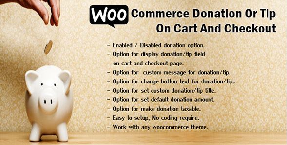 WooCommerce Donation Or Tip On Cart And Checkout