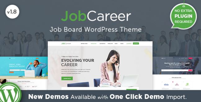 JobCareer Job Board Responsive WordPress Theme